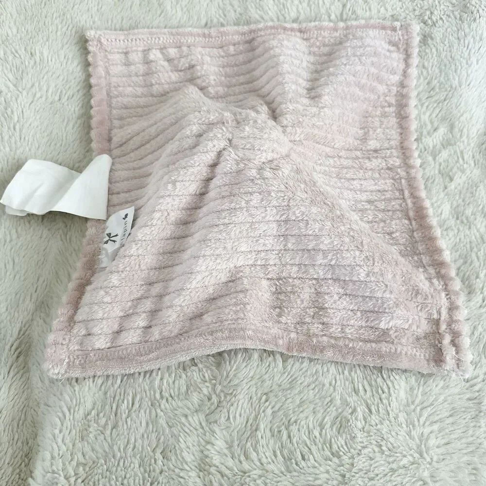 Mon Lapin Elephant Security Blanket Rose Mauve Corduroy Ribbed Lovey Pink 12”